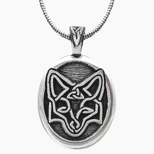 Celtic Fox Design Pendant Necklace