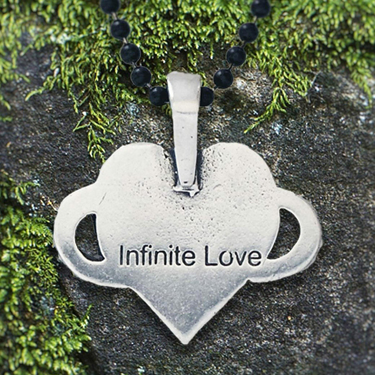 Celtic Infinite Heart Pendant Necklace Inscription
