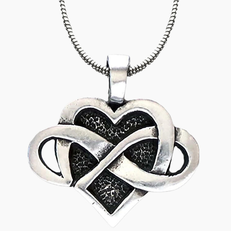 Celtic Infinite Heart Pendant Necklace