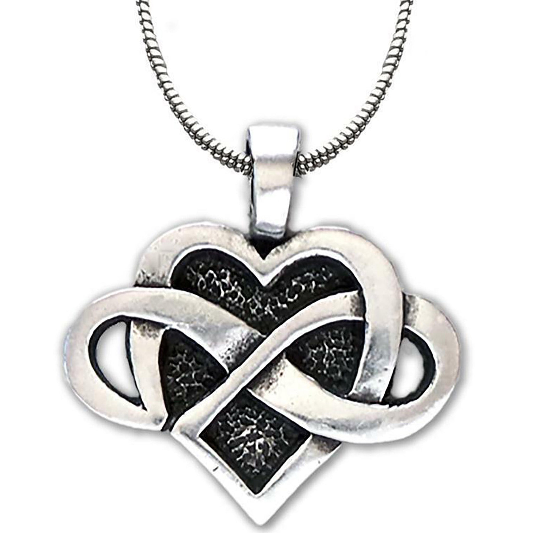 Celtic Infinite Heart Pendant Necklace