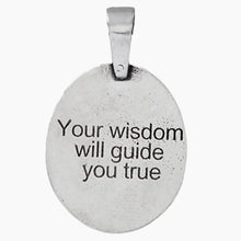 Celtic Owl Design Pendant Necklace Inscription