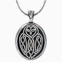 Celtic Owl Design Pendant Necklace