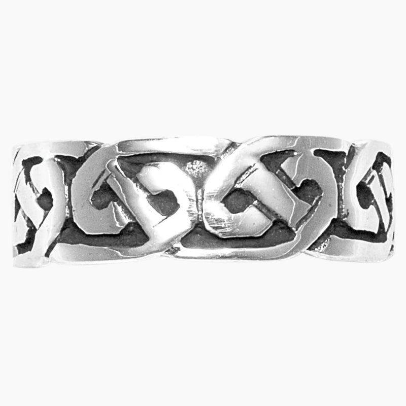 Celtic Oxidized Sailor's Knot Ring