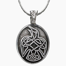 Celtic Raven Design Pendant Necklace