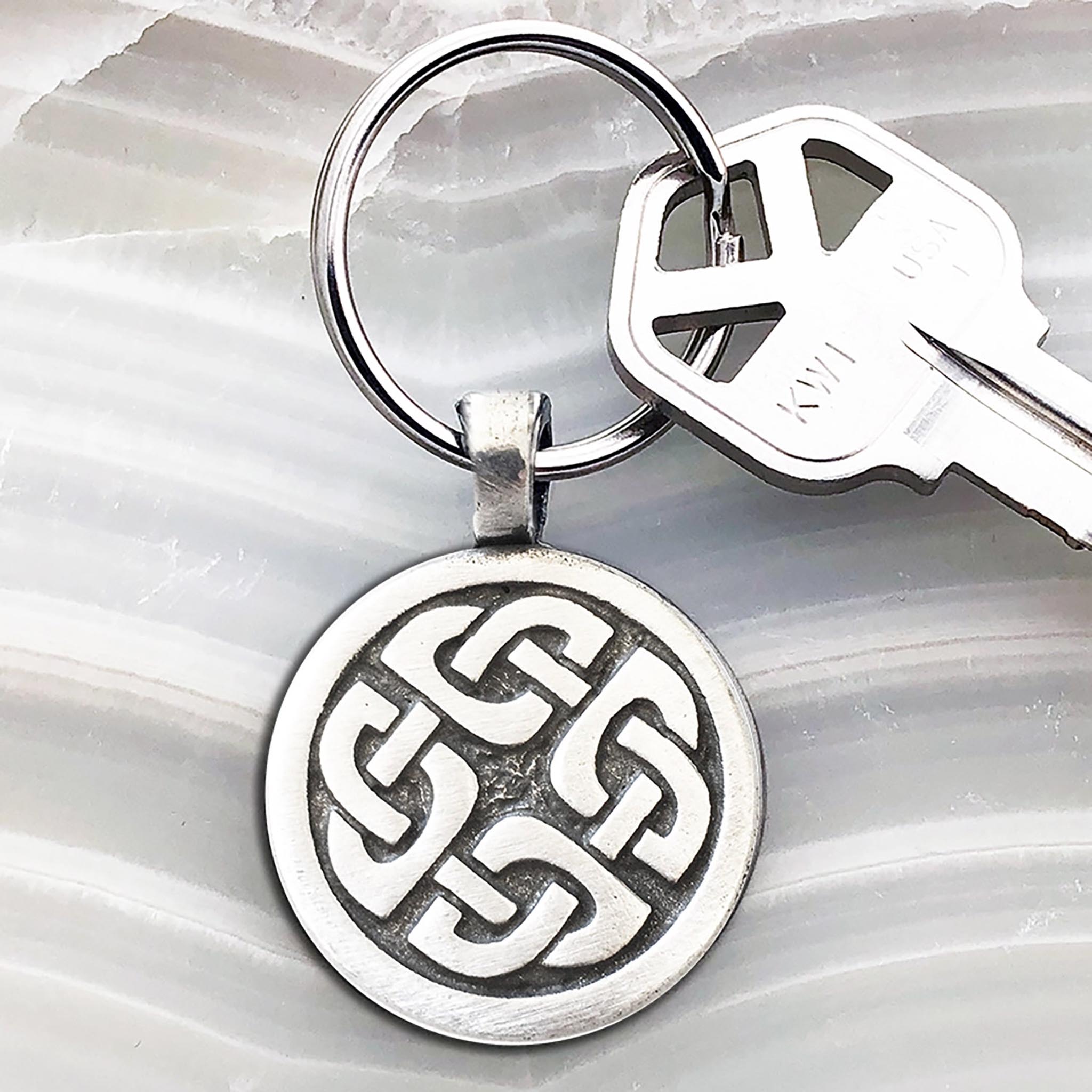 Celtic Shield Knot Keychain