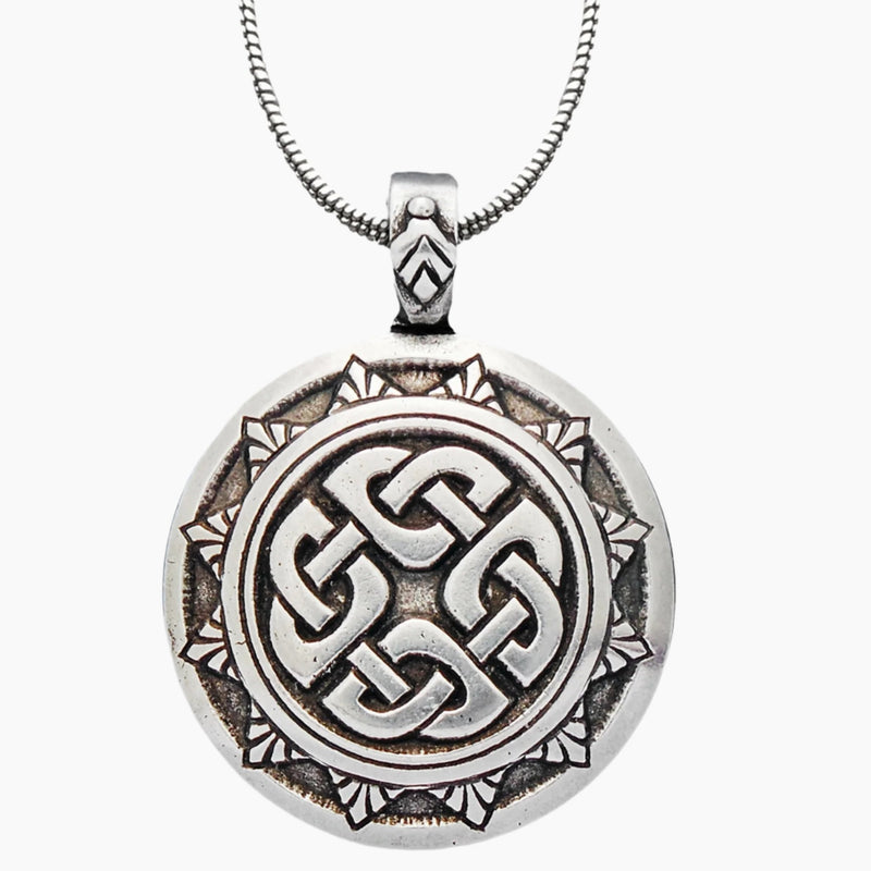 Celtic Shield Knot Pendant Necklace