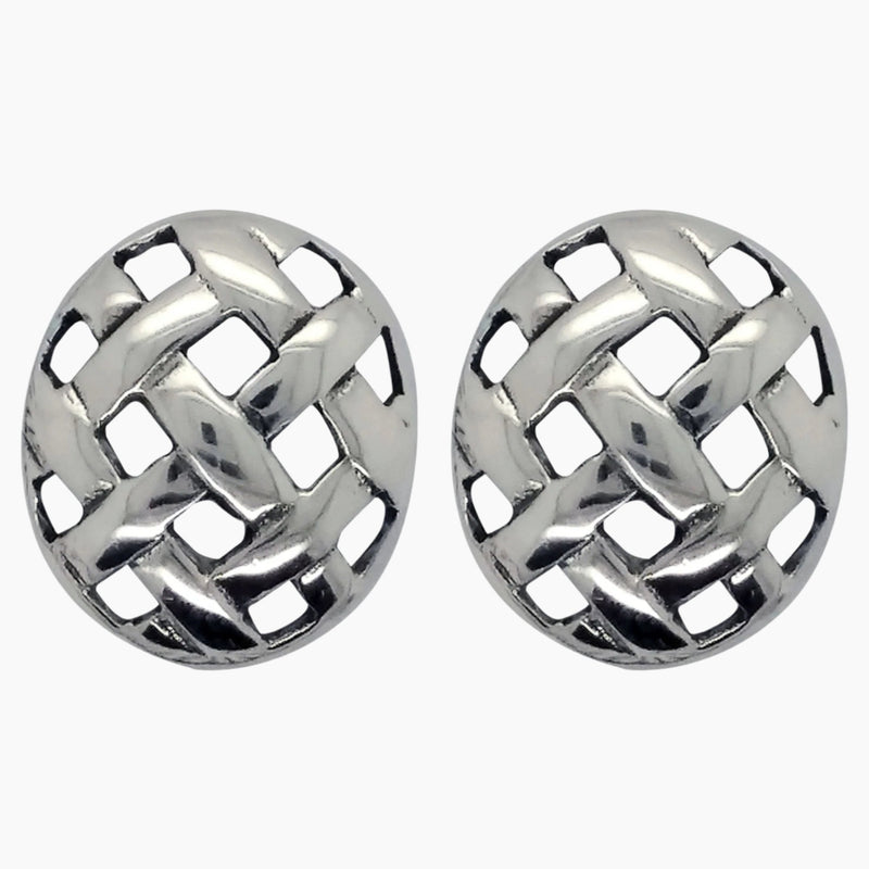 Celtic Shield Knot Stud Earrings