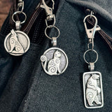 Celtic Spiral Cat Design Bag Charm