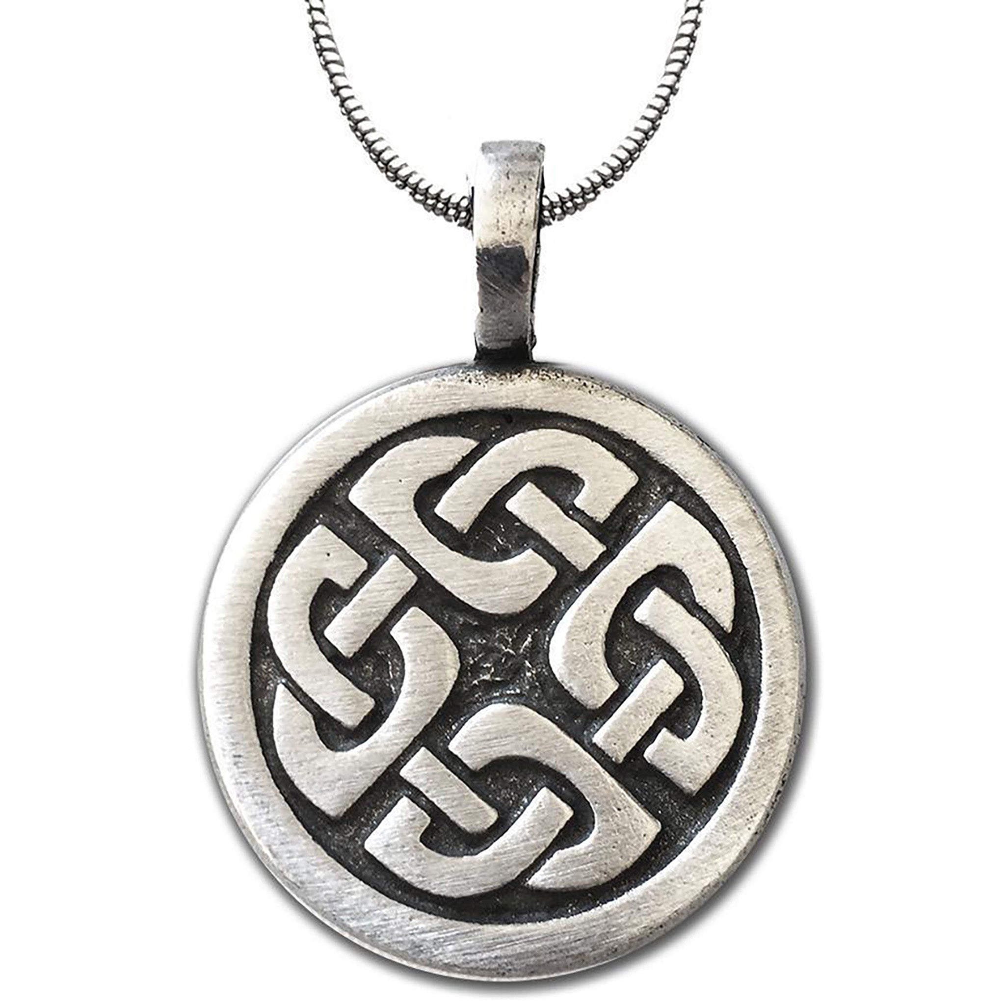Celtic Traditional Shield Knot Pendant Necklace