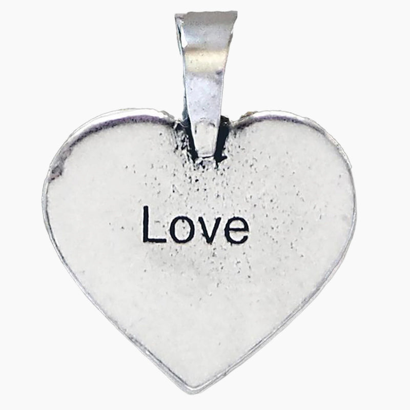 Celtic Triquetra Heart Pendant Necklace Inscription