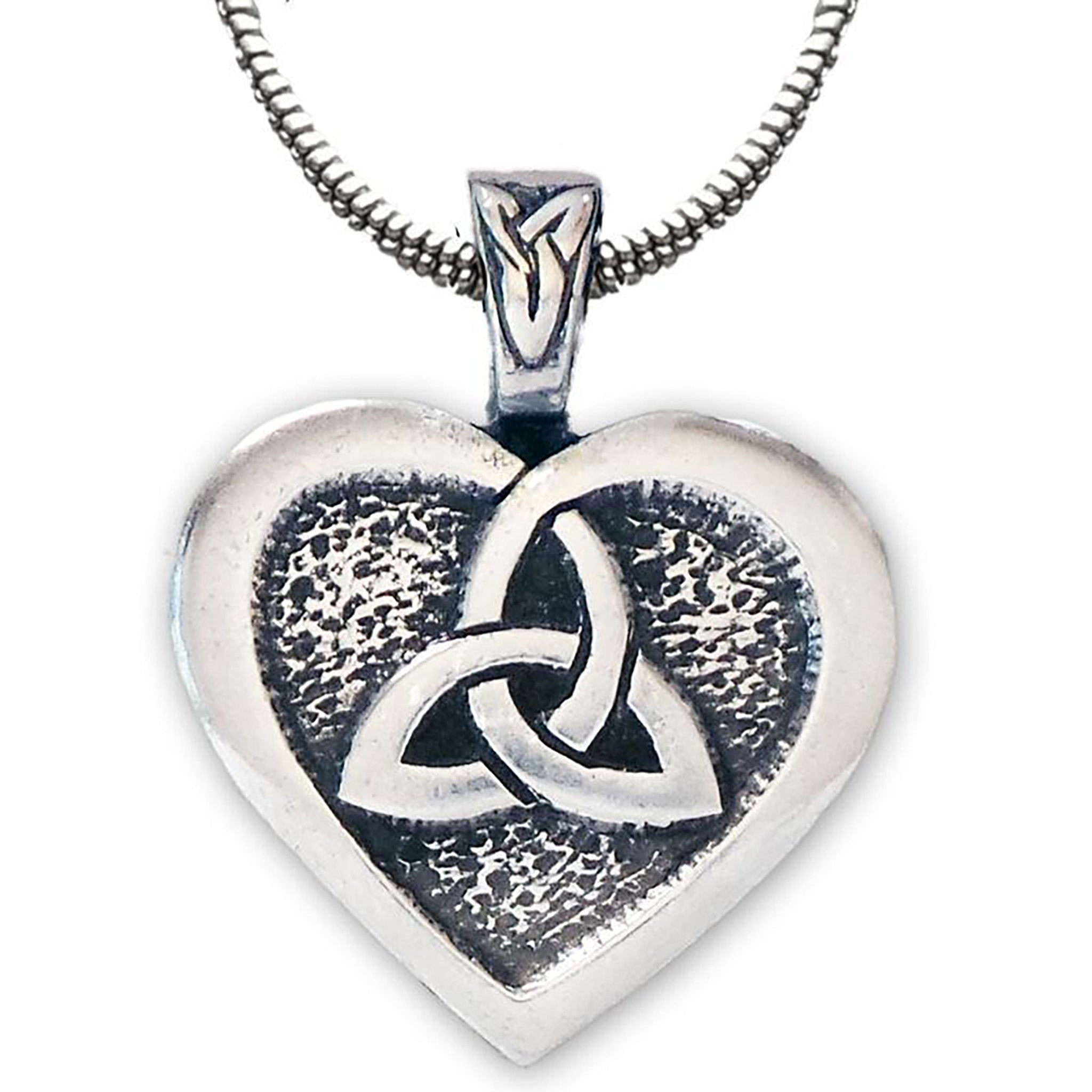 Celtic Triquetra Heart Pendant Necklace