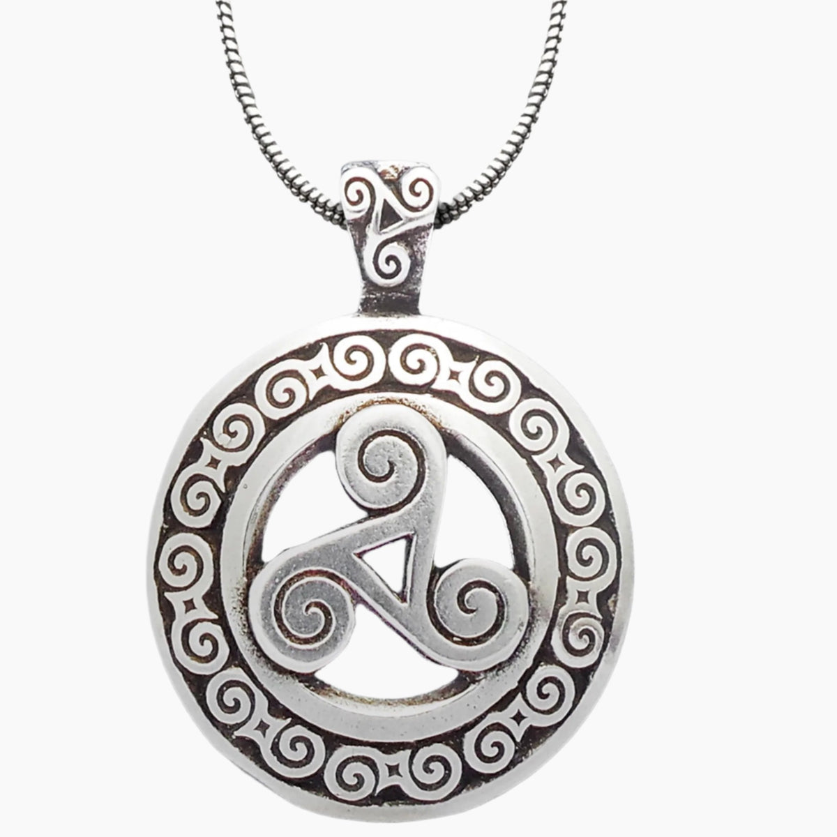 Celtic Triskele Pendant Necklace