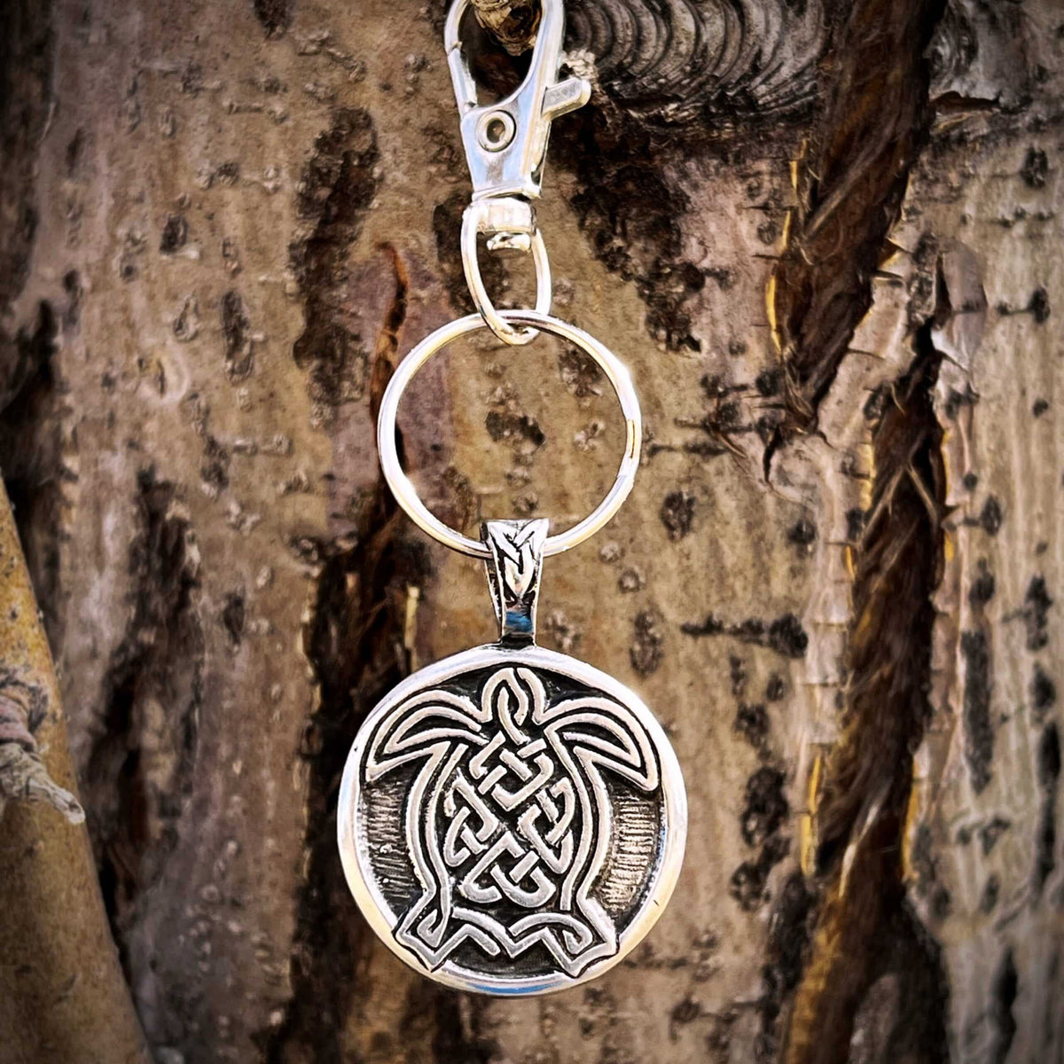 Celtic Turtle Design Bag Charm
