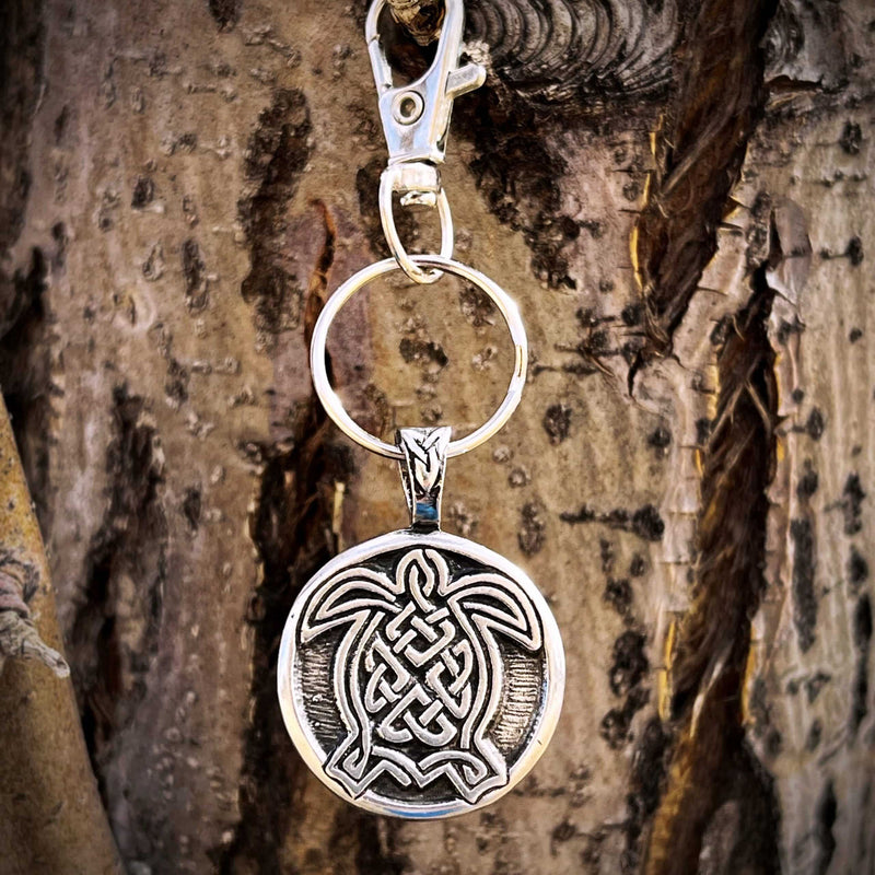 Celtic Turtle Design Bag Charm