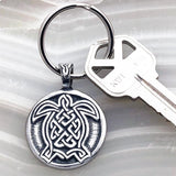 Celtic Turtle Design Keychain