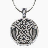 Celtic Turtle Design Pendant Necklace