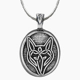 Celtic Wolf Design Pendant Necklace