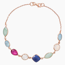 Chalcedony and Rainbow Moonstone Bracelet