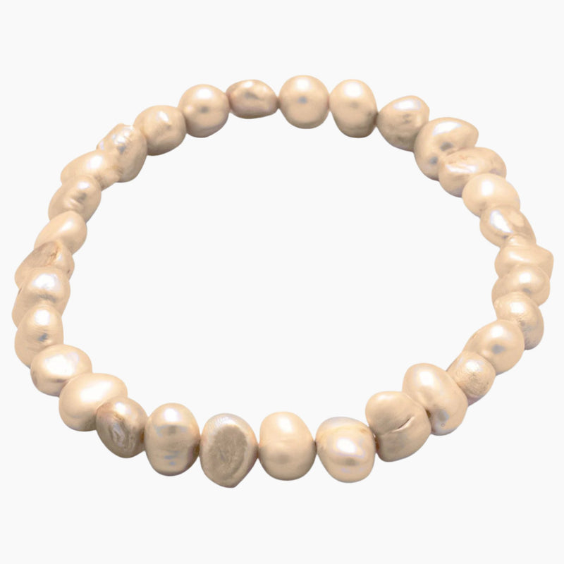 Champagne Freshwater Pearl Stretch Bracelet
