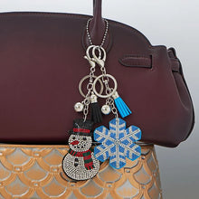 Charming Snowman Crystal Bag Charm Example
