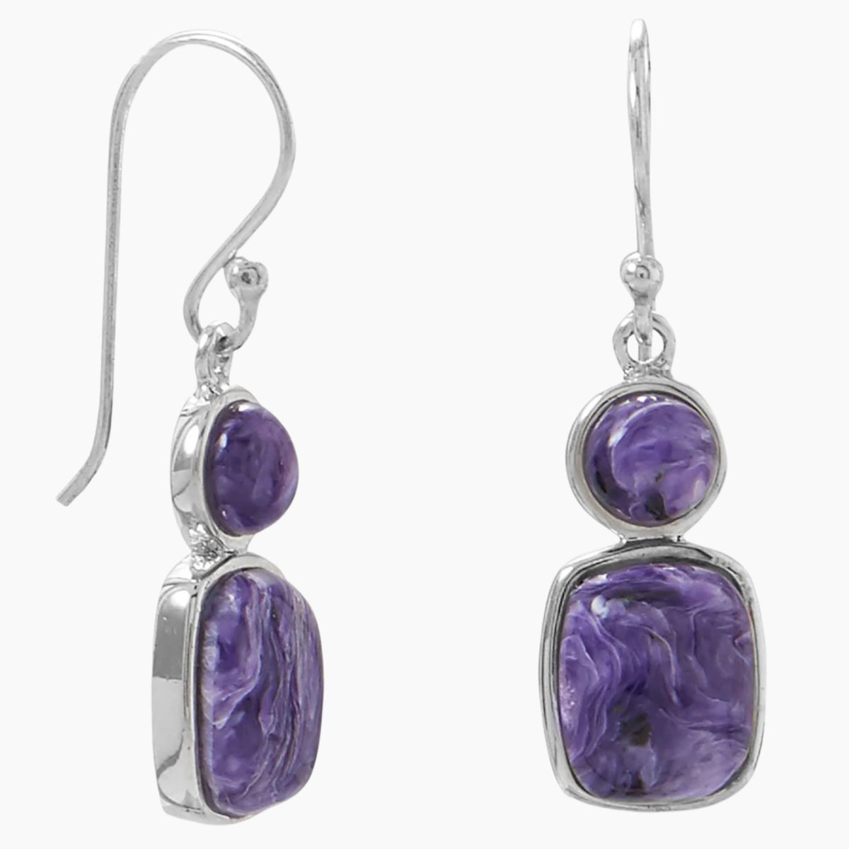 Charoite Stone Earrings