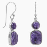 Charoite Stone Earrings