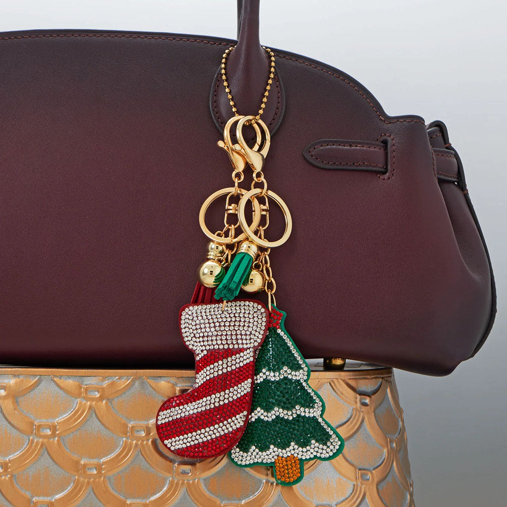 Christmas Stocking Crystal Charm Bag Example