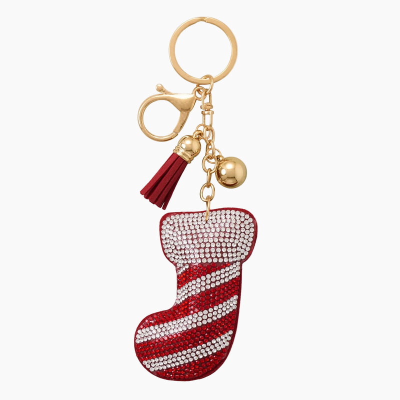 Christmas Stocking Crystal Charm Bag