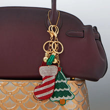 Christmas Tree Crystal Bag Charm Example