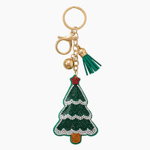 Christmas Tree Crystal Bag Charm