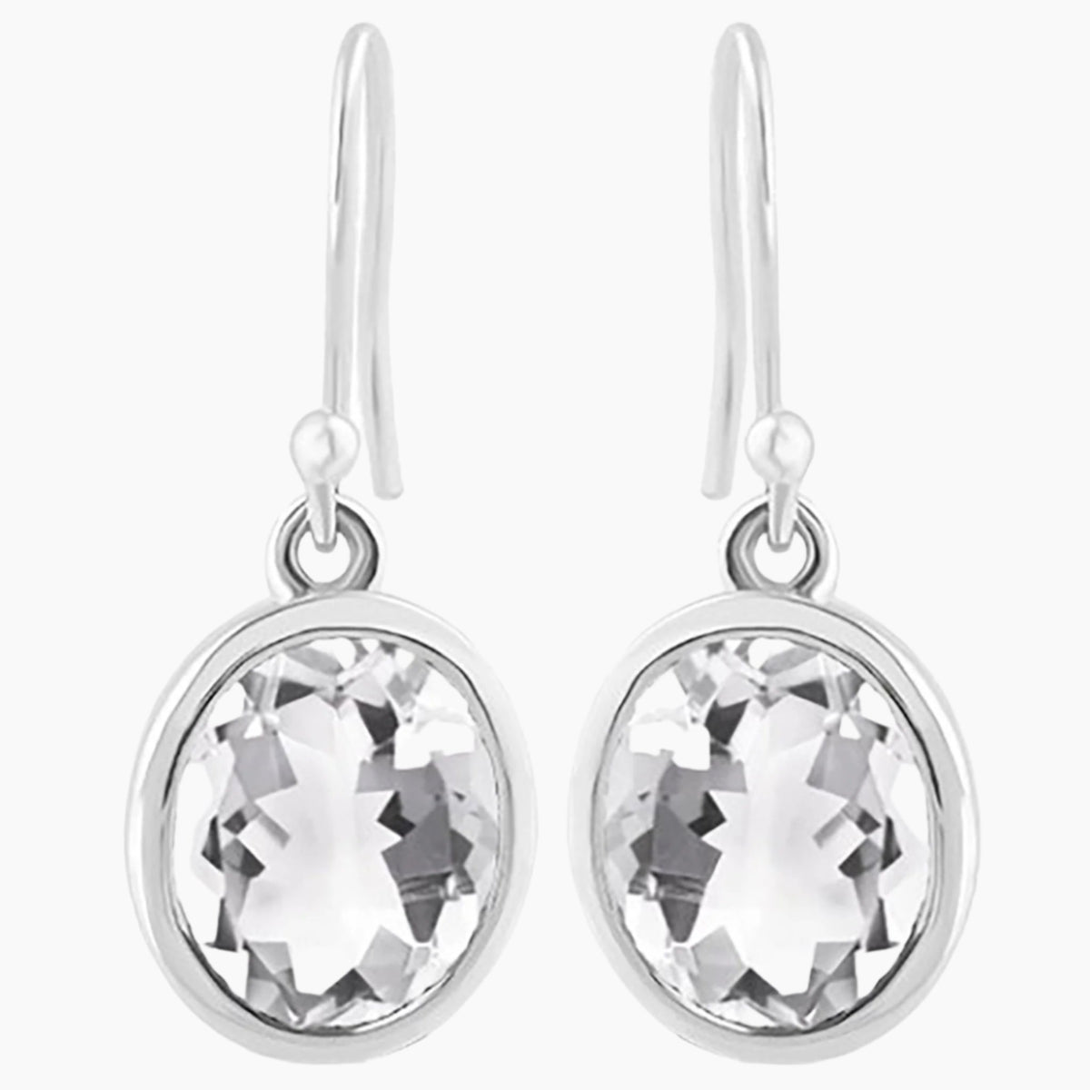 Clear Topaz Stone Earrings