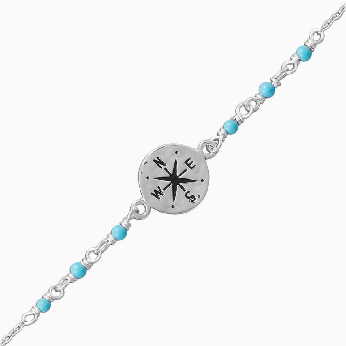 Compass Disk Anklet Close Up