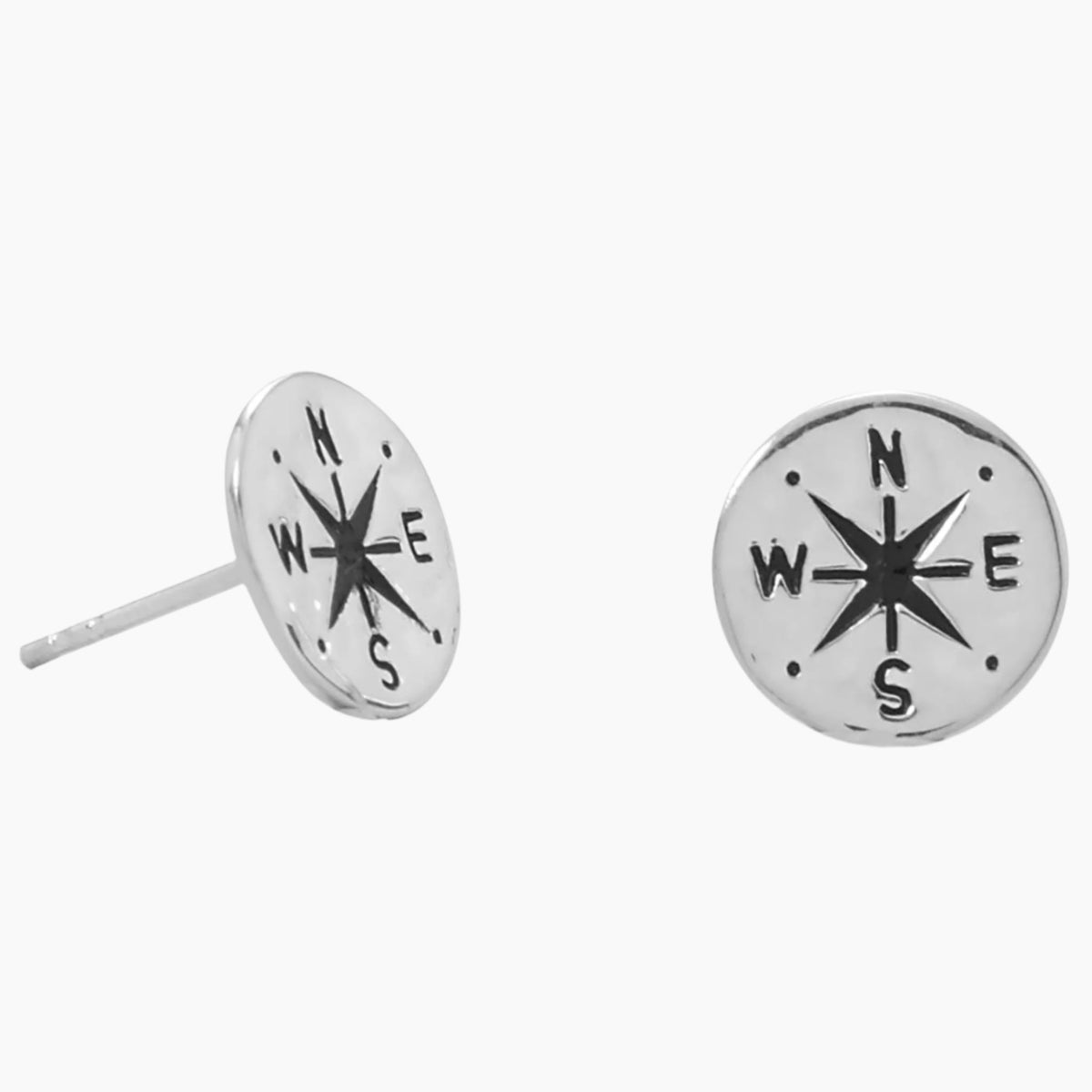 Compass Disk Earrings