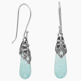 Coned Roman Glass Drop Earrings