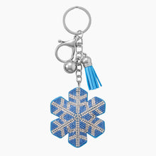 Cool Blue Snowflake Crystal Bag Charm