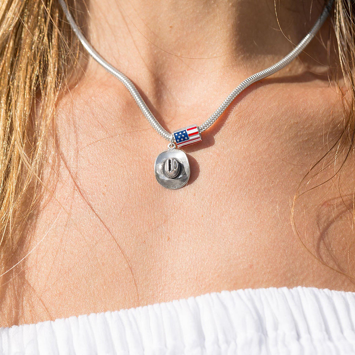 Cowboy Hat Charm on Chain