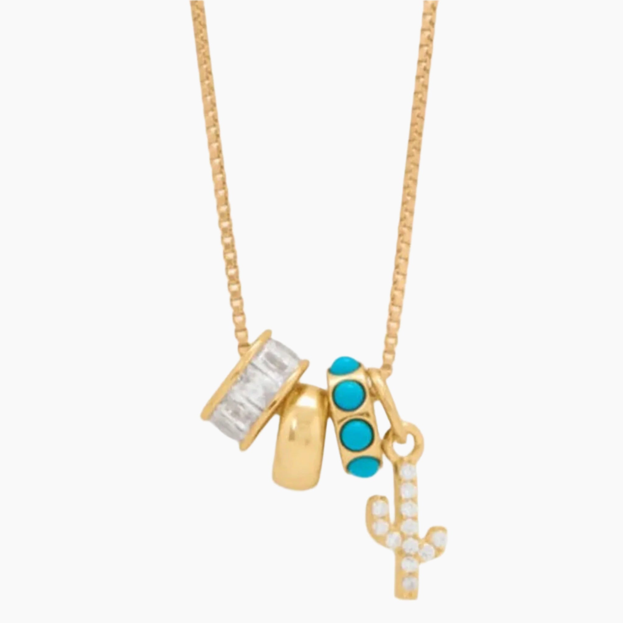 Cowgirl Chic Gold Charm Necklace