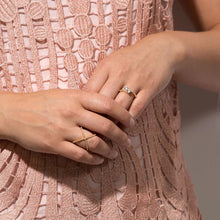 Criss Cross Zirconia Gold Ring On Hand