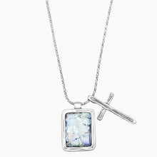 Cross Charm Roman Glass Necklace