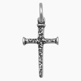Cross of Nails Oxidized Pendant