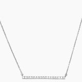 Cubic Zirconia Bar Necklace