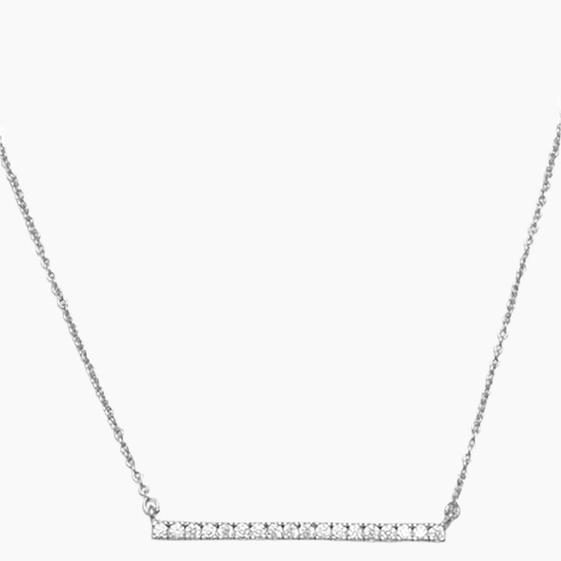 Cubic Zirconia Bar Necklace