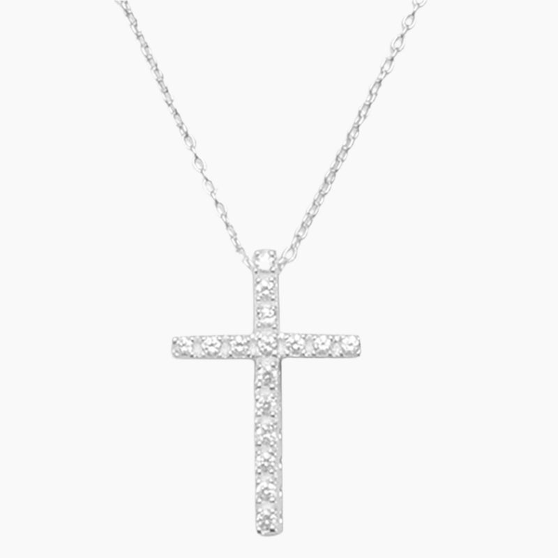 Cubic Zirconia Cross Necklace