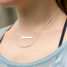 Cubic Zirconia Curved Bar Necklace Example