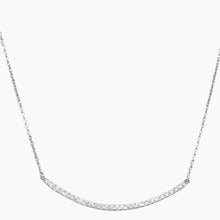 Cubic Zirconia Curved Bar Necklace