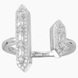 Cubic Zirconia Double Bar Ring