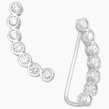 Cubic Zirconia Ear Climber Earrings