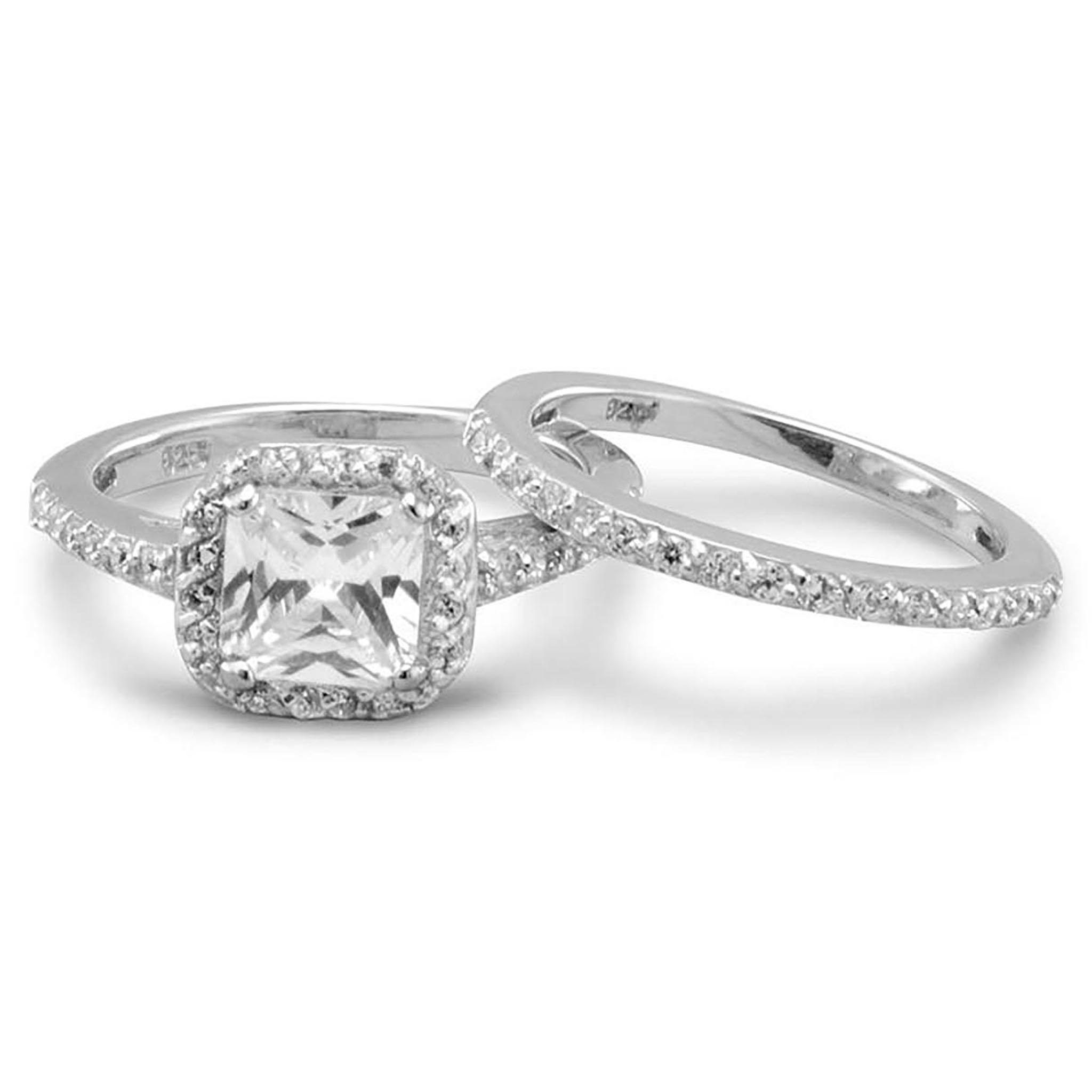 Cubic Zirconia Engagement Style Ring Apart