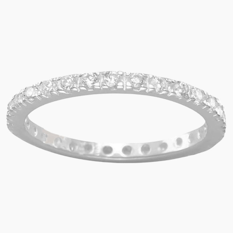 Cubic Zirconia Eternity Band Ring
