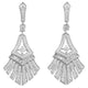 Cubic Zirconia Fan Shape Earrings